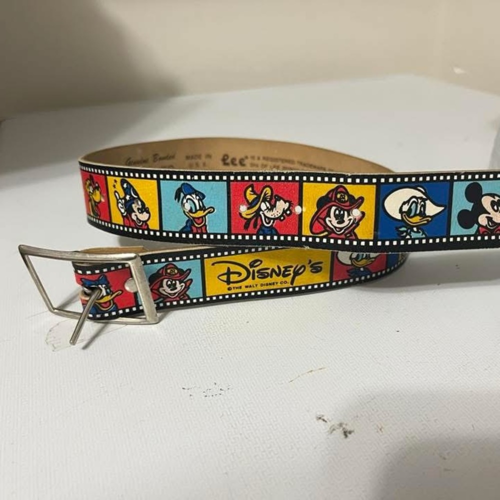 Disney Multicolor Character Belt with Silver Buckle